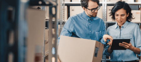 young people working in warehouse